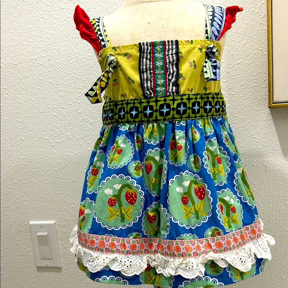 Matilda Jane Love Bug Strawberry Knot Top Wonderful Parade |Size 4